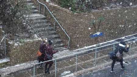 Forårets sidste snevejr i Aarhus